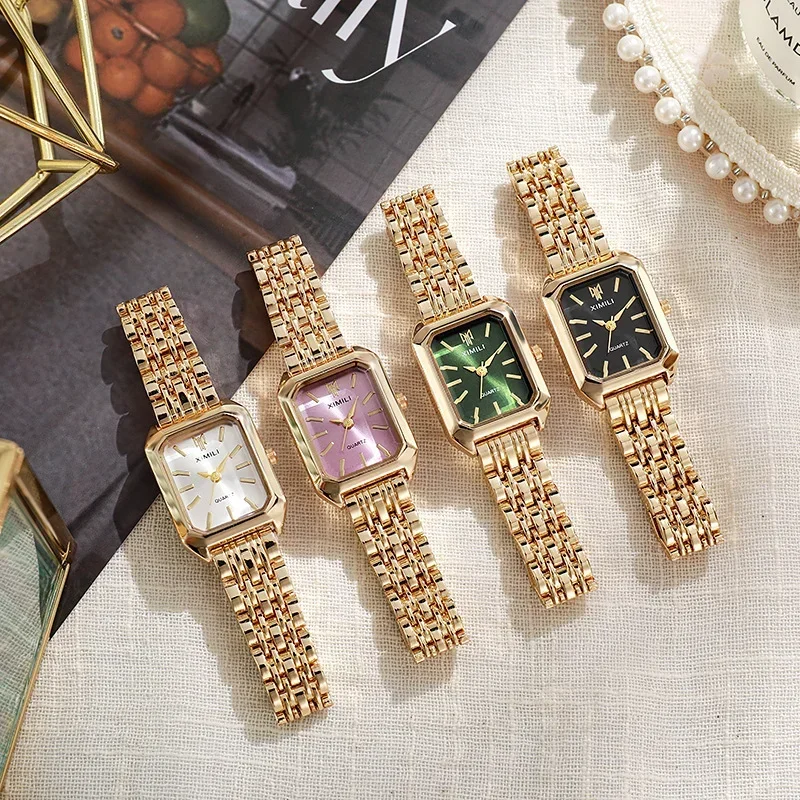 レディース レトロ スクエア メタルバンド 腕時計 ブライン - Jewelry For Watches のレビューと価格